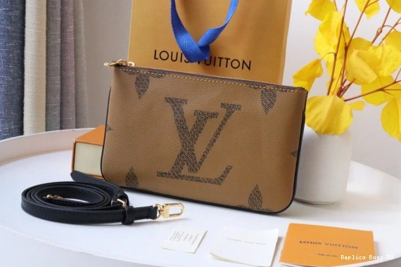 Affordable VUITTON POCHETTE LOUIS ZIP DOUBLE 0730